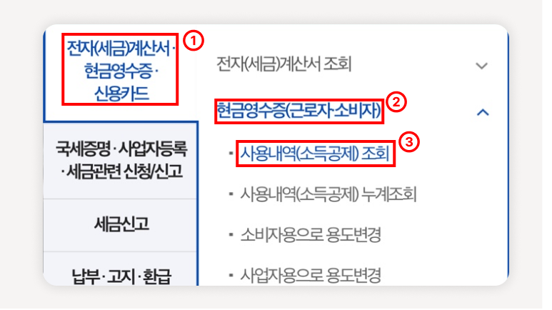 손택스로 고시원 현금영수증 발급 여부 확인하는 방법
